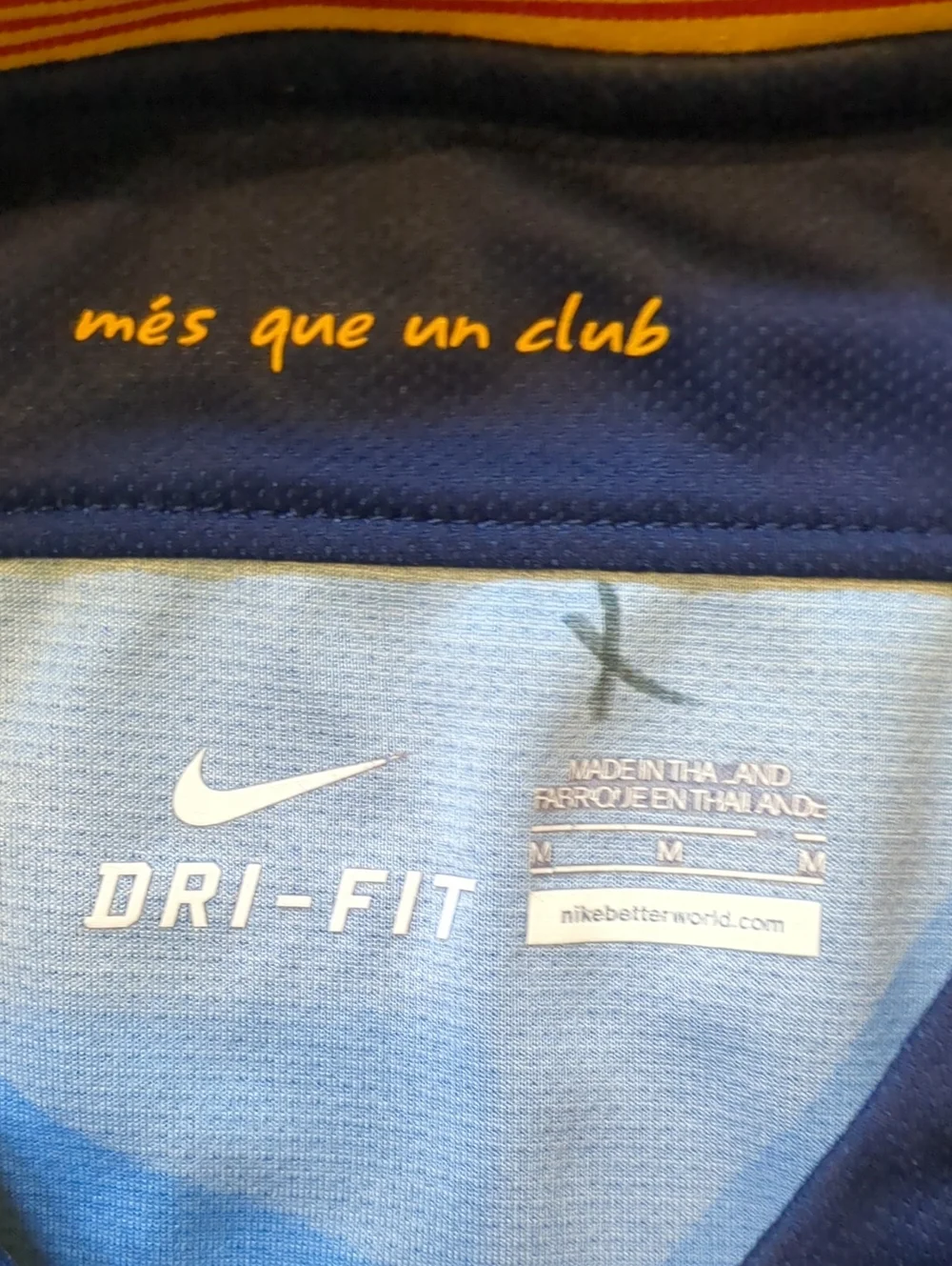 Nike FC Barcelona 2015/16 Home Soccer Jersey Qatar Airways LFP Patch